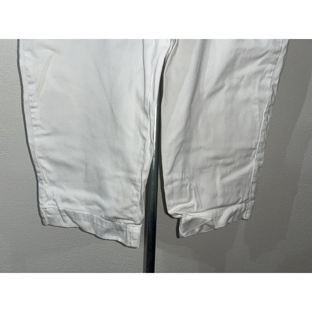 Lee White Capri Jean Women 10P 30X18 Stretch Cotton Blend - Picture 2 of 10